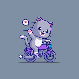 可爱小猫矢量卡通插画