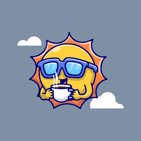 可爱太阳矢量卡通插画