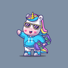 可爱贪睡小猫矢量卡通插画