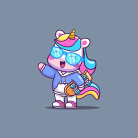 可爱贪睡小猫矢量卡通插画