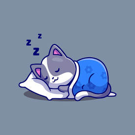 可爱小猫矢量卡通插画