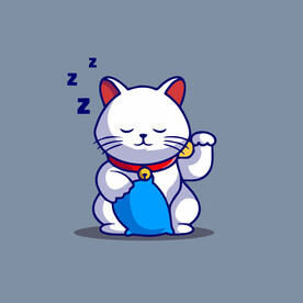 可爱小猫矢量卡通插画