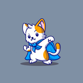 可爱小猫矢量卡通插画