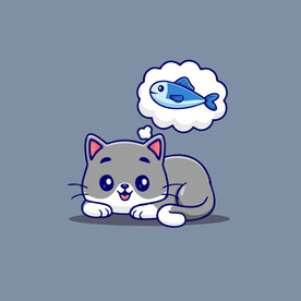 可爱小猫矢量卡通插画