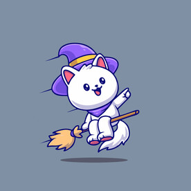 可爱小猫矢量卡通插画