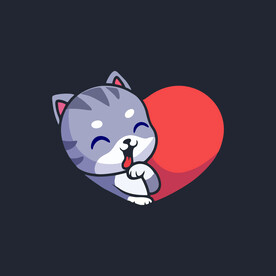 可爱小猫矢量卡通插画