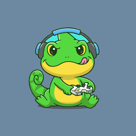 可爱蜥蜴矢量卡通插画