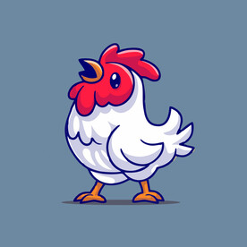 可爱小鸡矢量卡通插画