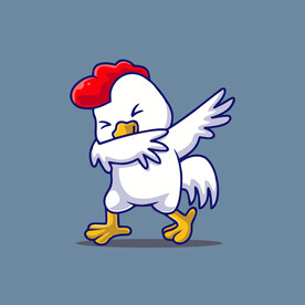 可爱小鸡矢量卡通插画