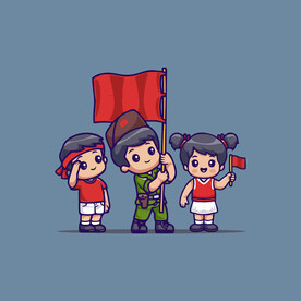 可爱拉拉队矢量卡通插画