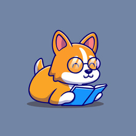 可爱宠物矢量卡通插画