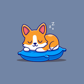 可爱宠物矢量卡通插画