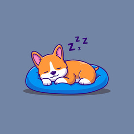 可爱宠物矢量卡通插画