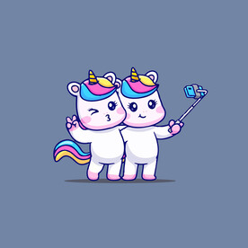 可爱宠物矢量卡通插画