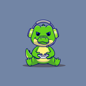 可爱鳄鱼矢量卡通插画