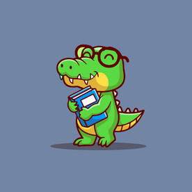 可爱鳄鱼矢量卡通插画