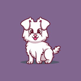 可爱小狗矢量卡通插画