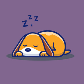 可爱小狗矢量卡通插画