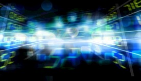 多彩光韵光斑夜空背景