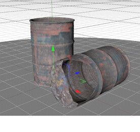 C4D模型 油桶