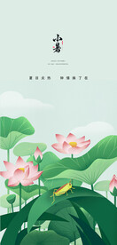 小暑海报展架画面