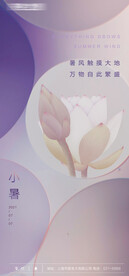 小暑海报展架画面