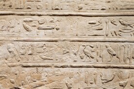 埃及石雕墙背景纹理花纹素材