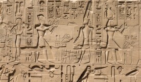 埃及石雕墙背景纹理花纹素材