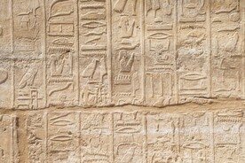 埃及石雕墙背景纹理花纹素材