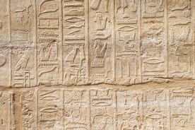 埃及石雕墙背景纹理花纹素材