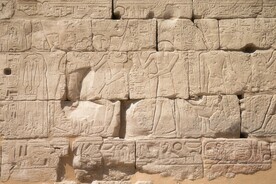 埃及石雕墙背景纹理花纹素材