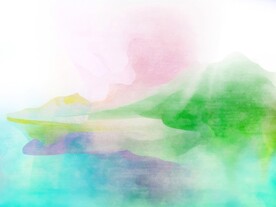 创意水彩抽象艺术画水彩晕染