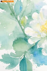 水彩花朵