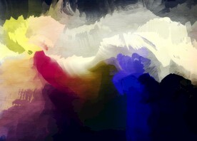 创意水彩抽象艺术画水彩晕染