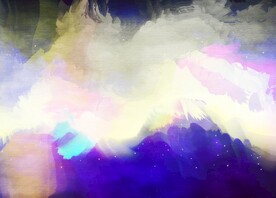 创意水彩抽象艺术画水彩晕染
