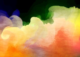创意水彩抽象艺术画水彩晕染