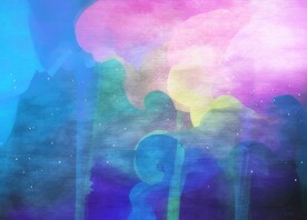 创意水彩抽象艺术画水彩晕染