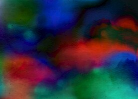 创意水彩抽象艺术画水彩晕染