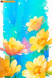 水彩花朵背景