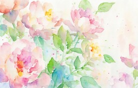 水彩花朵