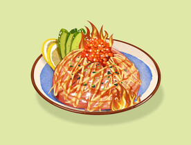 手绘泰式海鲜炒饭