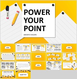 黄色便签国外PPT模板