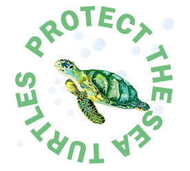 卡通乌龟圆形图案设计