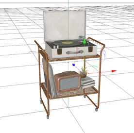 C4D模型 唱片机