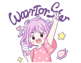 卡通粉色雪糕小女孩