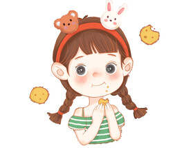 卡通可爱小女孩