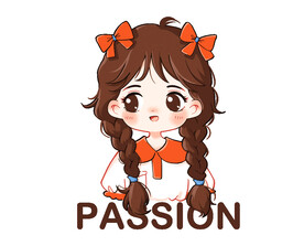 卡通双马尾女孩