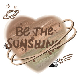 卡通星球爱心图案设计