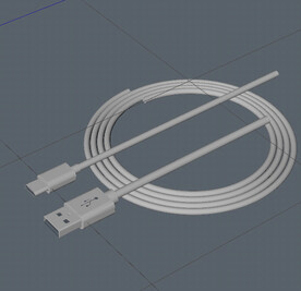 C4D模型 数据线  