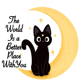 卡通月亮猫图案设计